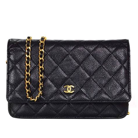 chanel woc caviar leather|CHANEL Caviar Quilted Wallet on Chain WOC Black.